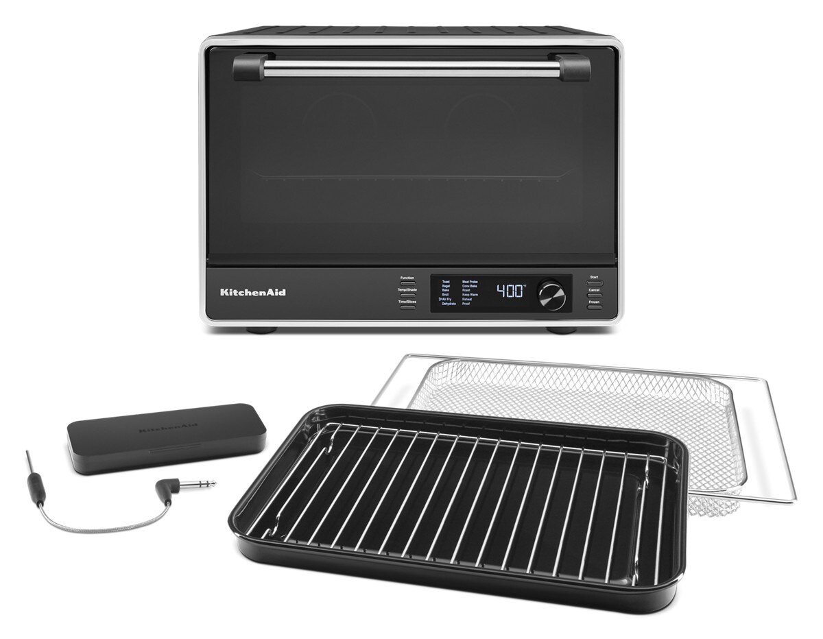 Dual Convection Countertop Oven with Air Fry and Temperature Probe - Black Matte