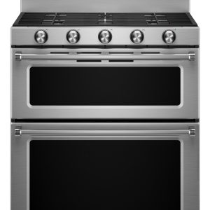 30-Inch 5 Burner Dual Fuel Double Oven Convection Range - Stainless Steel