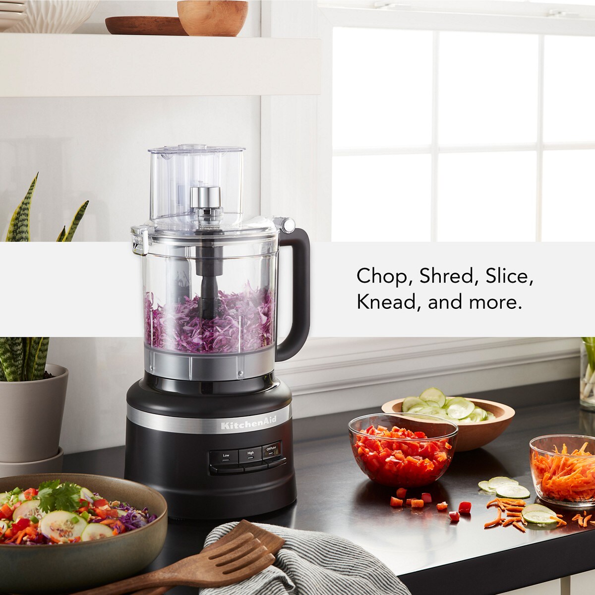 13-Cup Food Processor with Dicing Kit - Black Matte - Image 3
