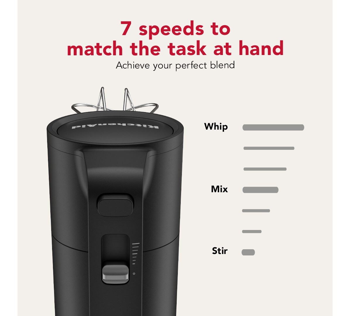 KitchenAid Go® Cordless Hand Mixer - battery included - Black Matte - Image 4