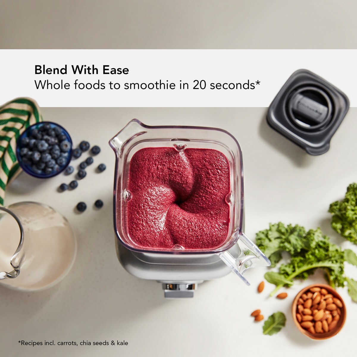 K400 Variable Speed Blender with Tamper - Contour Silver - Image 2