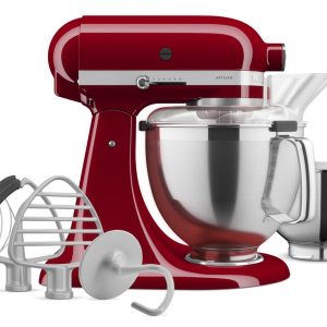 Artisan® Series 5 Quart Tilt-Head Stand Mixer with Premium Accessory Pack - Empire Red