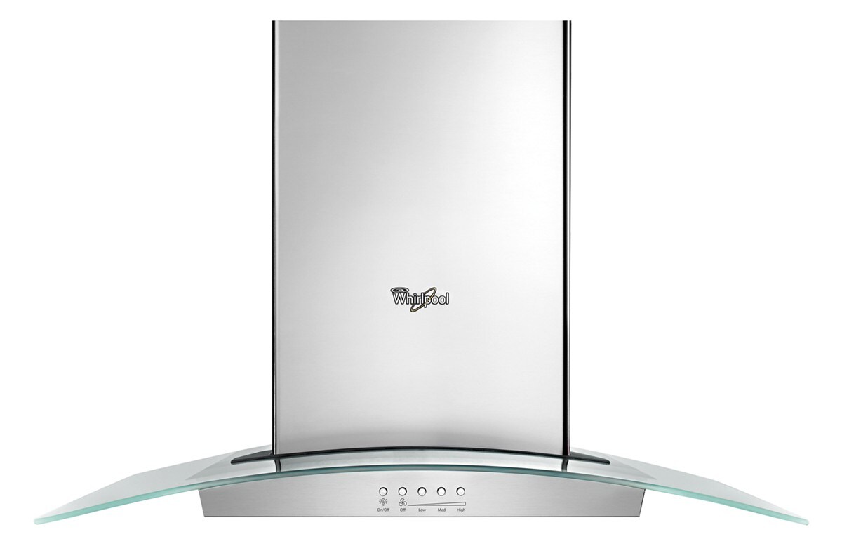 36" Modern Glass Wall Mount Range Hood - Stainless Steel