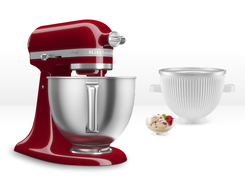 Artisan® 5-Qt Mixer with Premium Touchpoints & Ice Cream Maker Attachment - Empire Red